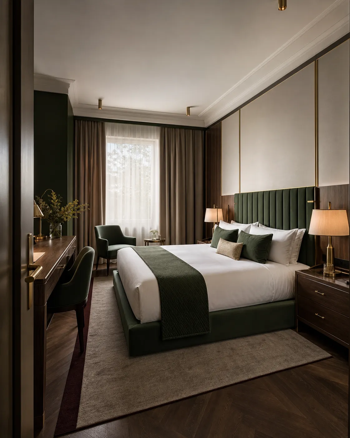 Elegancki pokój hotelowy DiningHorizons w Kielcach